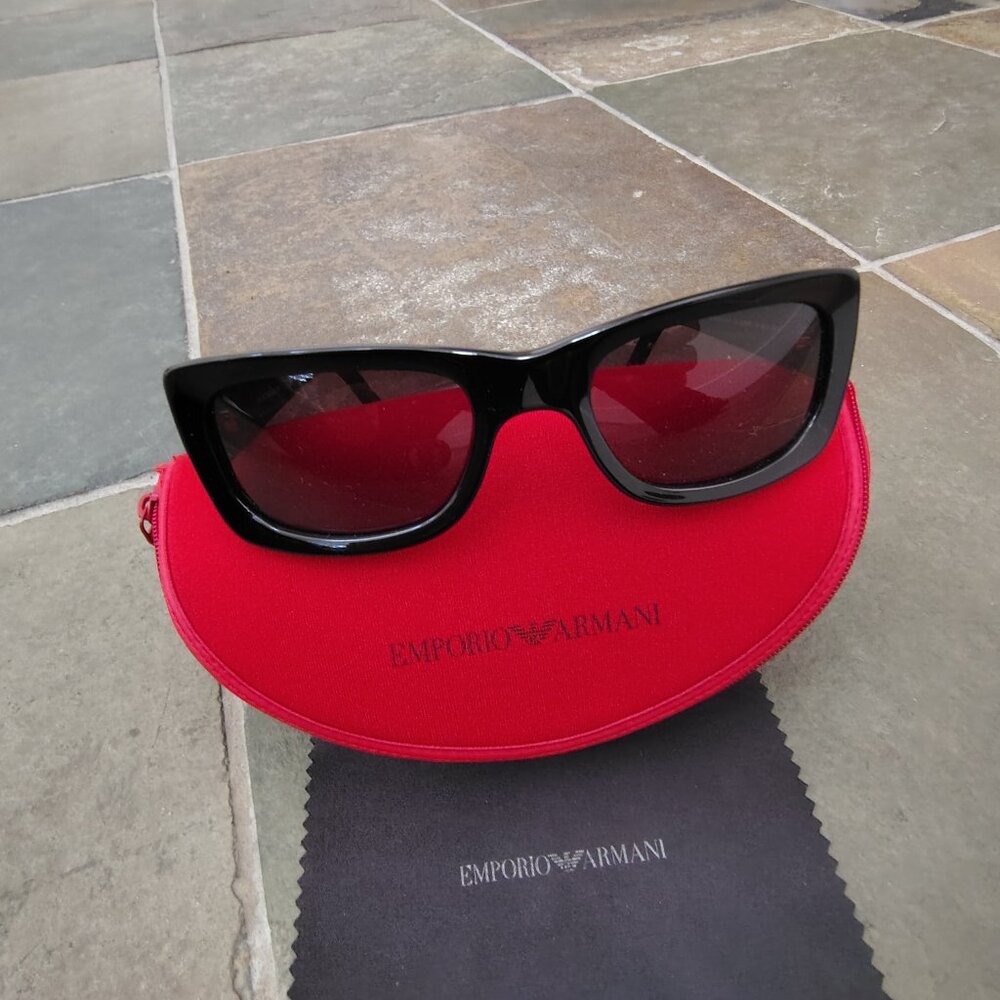 Emporio Armani Black Sunglasses EA 9069/S - Picture 5 of 8